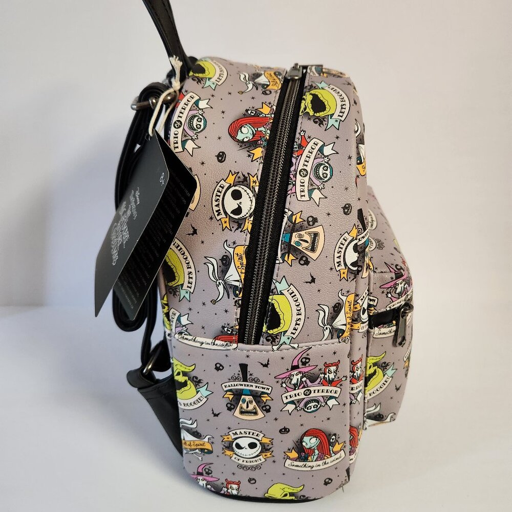Loungefly Nightmare Before Christmas Mini Backpack Tattoo Art Characters Bag - Picture 4 of 5
